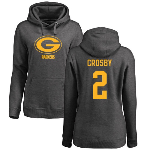 Green Bay Packers Ash Women #2 Crosby Mason One Color Nike NFL Pullover Hoodie->nfl t-shirts->Sports Accessory